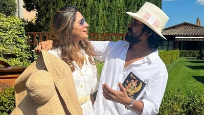 Ram Charan with Upasana on a vacation. Ram Charan with Upasana on a vacation. 