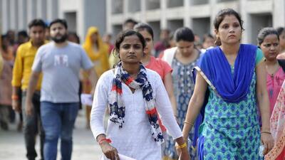 Candidates come out after appearing for the Central Teacher Eligibility Test (CTET) exam in July 2019. (HT Photo) Candidates come out after appearing for the Central Teacher Eligibility Test (CTET) exam in July 2019. (HT Photo)