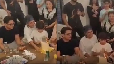 Aamir Khan, Kiran Rao and Azad Rao Khan celebrated actor's mother Zeenat Hussain's birthday.