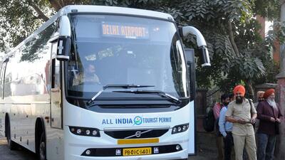 The one-way fare for the Volvo bus has been fixed at ₹830 per passenger. (HT Photo)