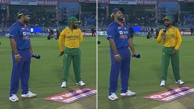 Rishabh Pant gave a rather unique reaction upon losing the toss.&nbsp; (Screengrab)
