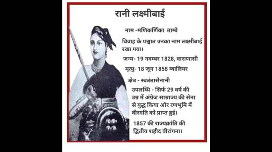 Format and details of one of the noted women to be displayed in schools (HT photo)
