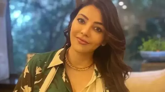 Wearing a dab of pink lip gloss, Kajal amplified the glam quotient with a dewy makeup look. She was styled by celebrity fashion stylist and consultant Sayali Vidya. (Instagram/kajal_darling)