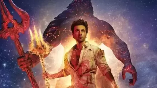 Ranbir Kapoor on the poster of Brahmastra.