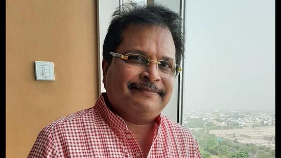 Producer Asit Kumarr Modi on his visit to Lucknow (Deep Saxena/HT)