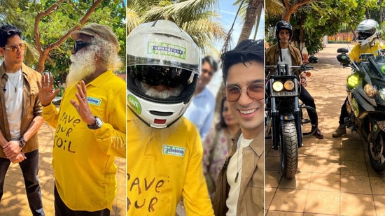 Sidharth Malhotra with Sadhguru.