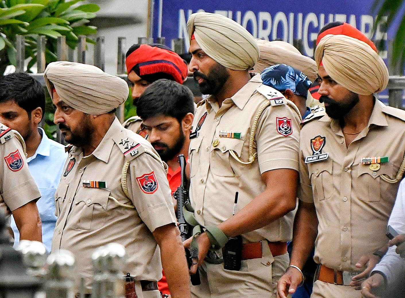 Gangster Lawrence Bishnoi being produced in a Delhi court in connection with the killing of Punjabi singer Sidhu Moose Wala on Tuesday. (ANI)