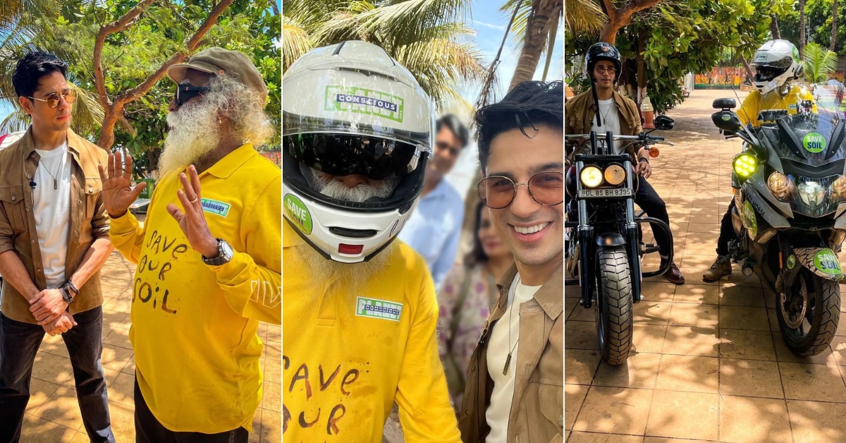 Sidharth Malhotra with Sadhguru.