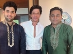 Shah Rukh Khan with AR Rahman and his son AR Ameen. Shah Rukh Khan with AR Rahman and his son AR Ameen.