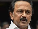 Tamil Nadu chief minister M K Stalin inaugurated Kavundampalayam and Ramanathapuram-Sungam flyovers in Coimbatore virtually from the secretariat in Chennai on Saturday. (PTI) Tamil Nadu chief minister M K Stalin inaugurated Kavundampalayam and Ramanathapuram-Sungam flyovers in Coimbatore virtually from the secretariat in Chennai on Saturday. (PTI)