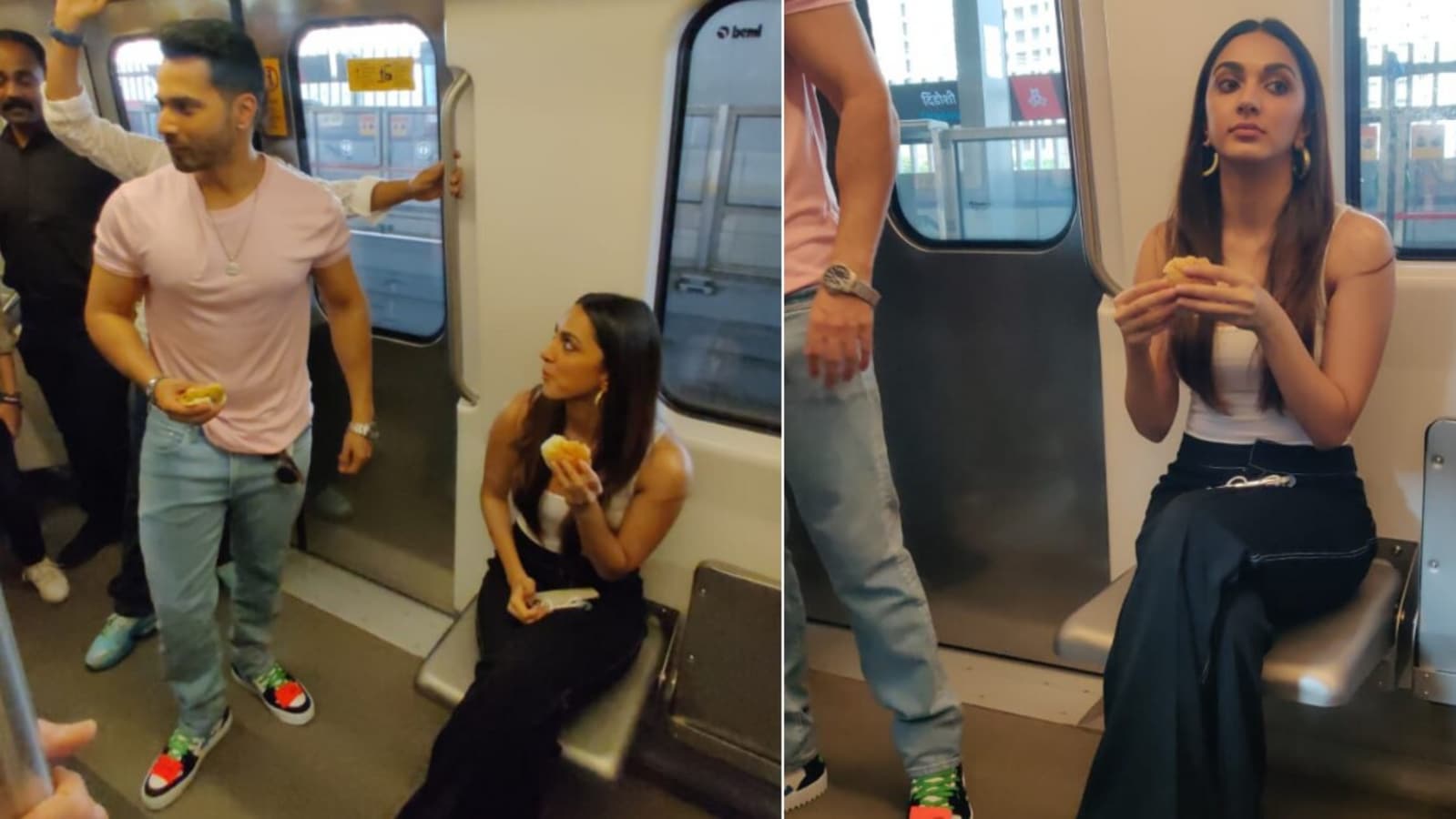 Varun Dhawan, Kiara Advani eat vada pav in Metro, fans ask ‘is it allowed?’