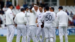 England players in action during 2nd Test