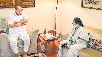 Mamata Banerjee met Nationalist Congress Party leader Sharad Pawar in New Delhi on Tuesday. (PTI) Mamata Banerjee met Nationalist Congress Party leader Sharad Pawar in New Delhi on Tuesday. (PTI)