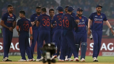 Team India in action during 3rd T20I. (ANI) Team India in action during 3rd T20I. (ANI)