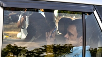 Congress leader Rahul Gandhi has been facing hours of questioning at the ED office in New Delhi since Monday in connection with the National Herald case. (PTI) Congress leader Rahul Gandhi has been facing hours of questioning at the ED office in New Delhi since Monday in connection with the National Herald case. (PTI)