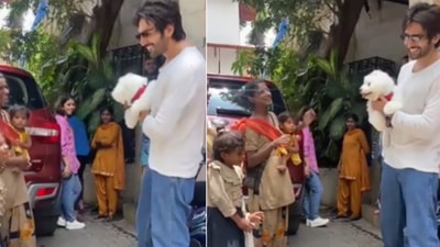 A video of Kartik Aaryan with kids.