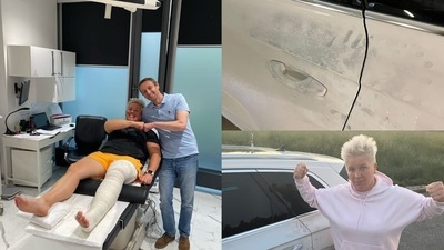 Olympic hammer champion Anita Wlodarczyk shared the three photos on Twitter. Olympic hammer champion Anita Wlodarczyk shared the three photos on Twitter.