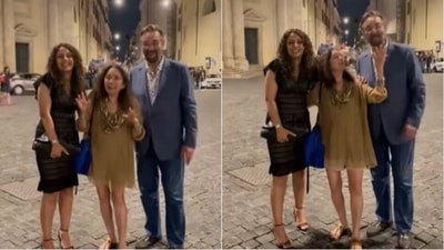 Neena Gupta met Kabir Bedi and his wife Parveen Dusanj in Italy. Neena Gupta met Kabir Bedi and his wife Parveen Dusanj in Italy.