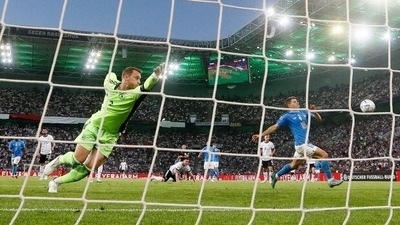 Manuel Neuer pulls an impossible save as Germany thrash Italy 5-2 (AP) Manuel Neuer pulls an impossible save as Germany thrash Italy 5-2 (AP)