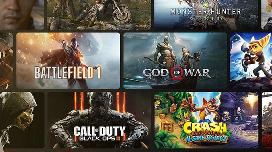 Some of the games that are available on Sony’s PlayStation. (HT Photo)