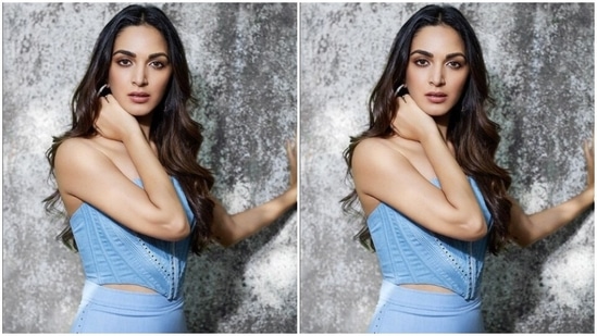 Styled by fashion stylist Lakshmi Lehr, Kiara wore her tresses open in wavy curls with a middle part as she posed for the pictures. Assisted by makeup artist Lekha Gupta, Kiara decked up in nude eyeshadow, black eyeliner, mascara-laden eyelashes, drawn eyebrows, contoured cheeks and a shade of nude lipstick.(Instagram/@kiaraaliaadvani)
