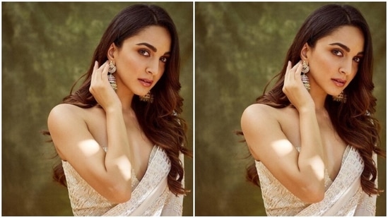 Kiara’s fashion diaries are drool-worthy. A day back, Kiara showed us how to do ethnic fashion right in a white saree.(Instagram/@kiaraaliaadvani)