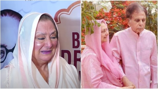 Saira Banu broke down in memory of Dilip Kumar.