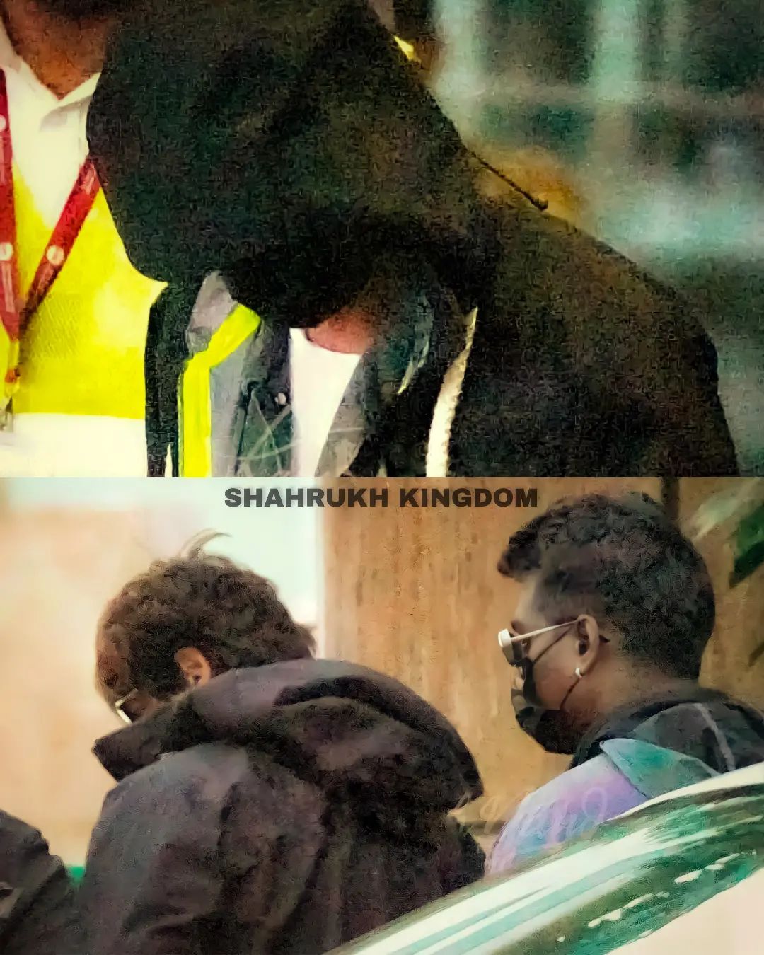 Actor Shah Rukh Khan hid his face as he made his way out of Hyderabad airport. Actor Shah Rukh Khan hid his face as he made his way out of Hyderabad airport.