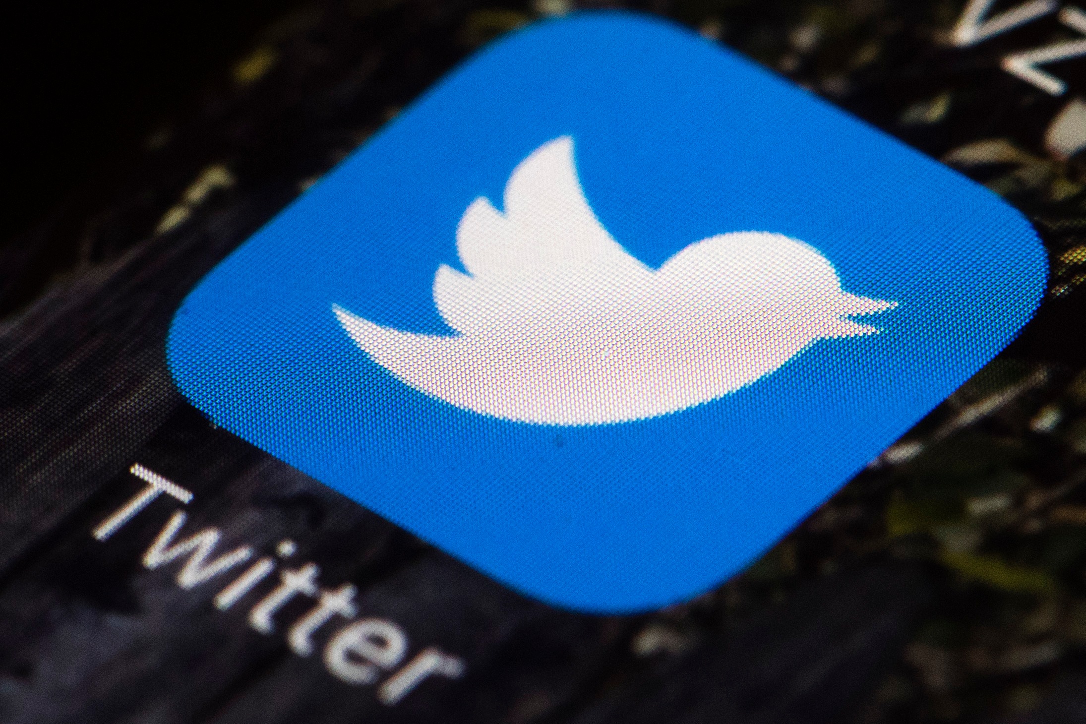 FILE- The Twitter icon is displayed on a mobile phone. (AP)