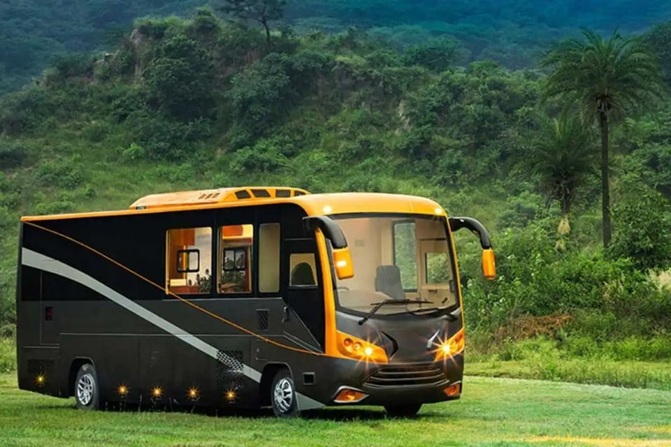 A caravan is a customized stylish vehicle that provides a complete spectrum of amenities for a comfortable stay (Kerala Tourism)
