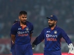 India's captain Rishabh Pant, right gestures to India's Avesh Khan, during the third Twenty20 cricket match between India and South Africa India's captain Rishabh Pant, right gestures to India's Avesh Khan, during the third Twenty20 cricket match between India and South Africa