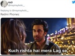 A Twitter meme based on Ranbir Kapoor and Alia Bhatt's Brahmastra trailer. (Twitter/@maymayholic__) A Twitter meme based on Ranbir Kapoor and Alia Bhatt's Brahmastra trailer. (Twitter/@maymayholic__)