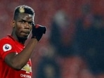 Manchester United's Paul Pogba acknowledges fans after the match.(REUTERS) Manchester United's Paul Pogba acknowledges fans after the match.(REUTERS)