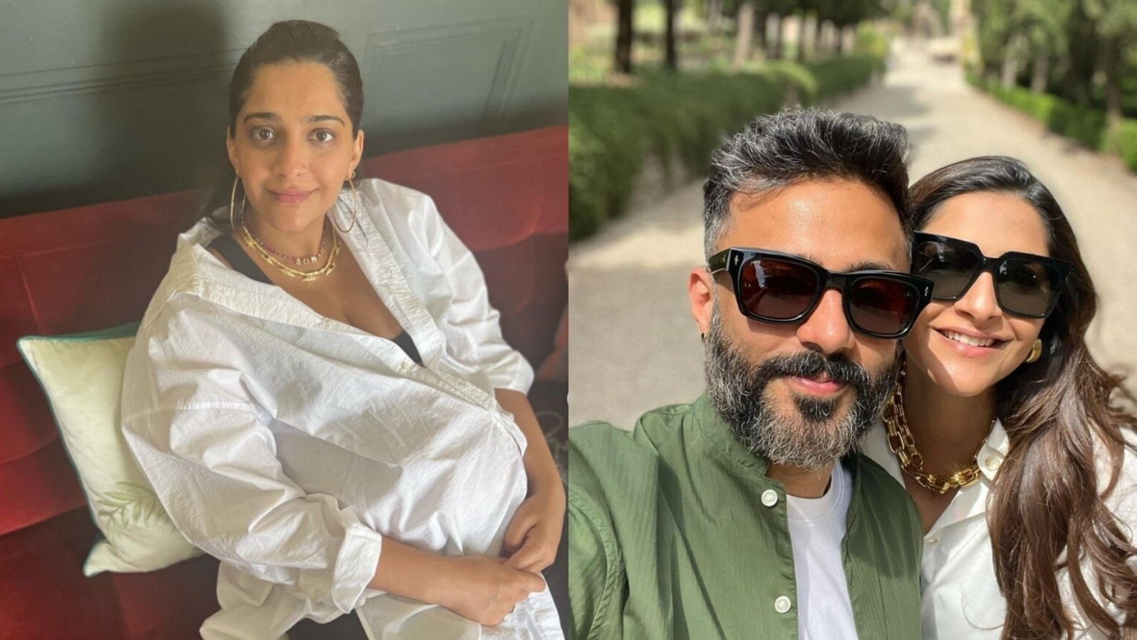 Sonam Kapoor Nangi Photo Xx Video - Anand Ahuja shares new pics of mom-to-be Sonam Kapoor, she jokes: 'I'm a  whale' | Bollywood - Hindustan Times