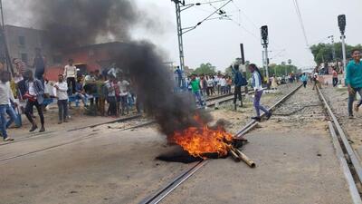 Protests were reported from across the state. (HT PHOTO) Protests were reported from across the state. (HT PHOTO)