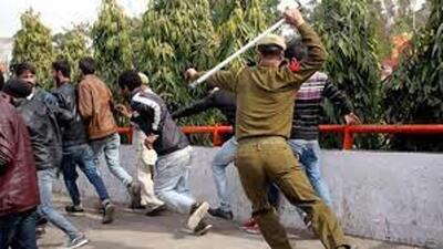 While the lathicharge took place outside the army’s recruitment office on BC Road in Jammu, protesters were detained at Dogra Chowk. (Representative Image/HT File)