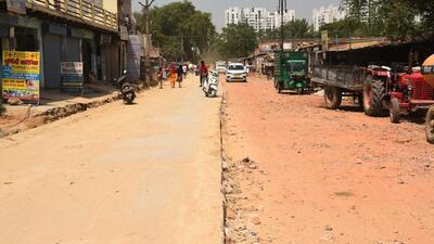 The Khatu Shyam Mandir Marg project was the third model road project MCG had proposed. (Vipin Kumar/HT Photo) The Khatu Shyam Mandir Marg project was the third model road project MCG had proposed. (Vipin Kumar/HT Photo)