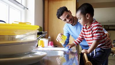 The stereotypes long cemented of what men/fathers/husbands and women/mothers/wives should look and act like seem to be crumbling like a shaky house of cards. A father too can bathe, cook, clean and equally parent. (ISTOCK) The stereotypes long cemented of what men/fathers/husbands and women/mothers/wives should look and act like seem to be crumbling like a shaky house of cards. A father too can bathe, cook, clean and equally parent. (ISTOCK)