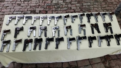 Police have also recovered four .32 bore pistols. (Representational image) Police have also recovered four .32 bore pistols. (Representational image)