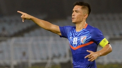 Indian football skipper Sunil Chhetri in action during the AFC Asian Cup 2023 Qualifiers (ANI) Indian football skipper Sunil Chhetri in action during the AFC Asian Cup 2023 Qualifiers (ANI)