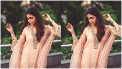 In statement earrings from Amrapali Jewels, Keerthy perfectly accessorised her look for the day. (Instagram/@keerthysureshofficial)