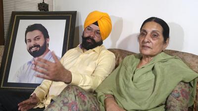 Sippy Sidhu’s mother Deepinder Kaur and brother Jasman Preet Singh addressing the media at their house in Phase 3B2, Mohali, on Thursday. (Sanjeev Sharma/HT) Sippy Sidhu’s mother Deepinder Kaur and brother Jasman Preet Singh addressing the media at their house in Phase 3B2, Mohali, on Thursday. (Sanjeev Sharma/HT)