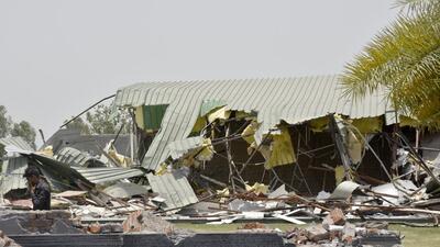 Noida, India- June 16, 2022: A view of an unauthorised farmhouse after a demolition drive was carried out by the Noida Authority in Sector-135, Noida, India, on Thursday, June 16, 2022. (Photo by Sunil Ghosh / Hindustan Times) (Hindustan Times) Noida, India- June 16, 2022: A view of an unauthorised farmhouse after a demolition drive was carried out by the Noida Authority in Sector-135, Noida, India, on Thursday, June 16, 2022. (Photo by Sunil Ghosh / Hindustan Times) (Hindustan Times)
