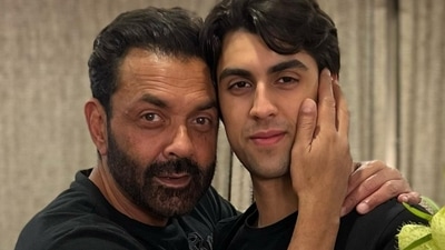 Bobby Deol shares a rare picture with son Aryaman. Bobby Deol shares a rare picture with son Aryaman.