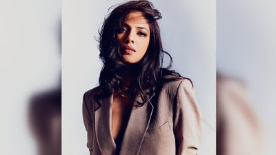 Sharing another set of photos in the suit she wrote, "“Iron hands in velvet gloves”." (Instagram/@malavikamohanan_) Sharing another set of photos in the suit she wrote, "“Iron hands in velvet gloves”." (Instagram/@malavikamohanan_)