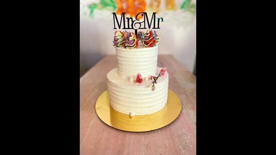 Baker Divya Sreeji made a salted caramel cake, this pride month. Baker Divya Sreeji made a salted caramel cake, this pride month.