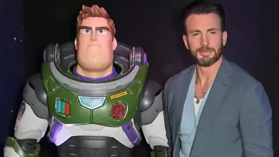 Chris Evans voices Buzz Lightyear in Pixar's upcoming film Lightyear.