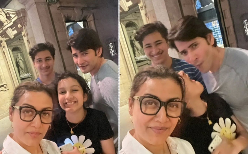 Mahesh Babu shared new photos from his family holiday with wife Namrata Shirodkar and kids Sitara and Gautham. Mahesh Babu shared new photos from his family holiday with wife Namrata Shirodkar and kids Sitara and Gautham.
