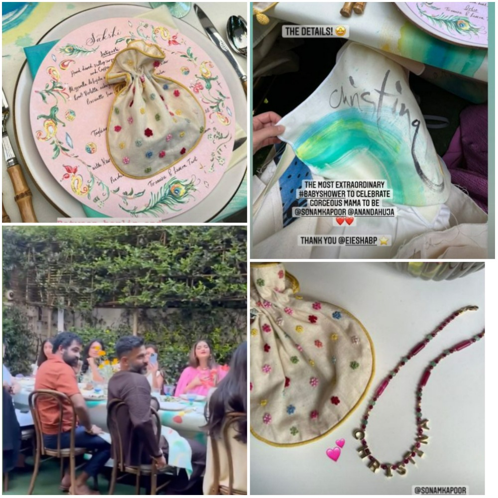 Guests shares pictures from Sonam Kapoor's baby shower. Guests shares pictures from Sonam Kapoor's baby shower.