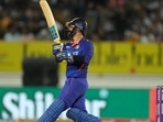 India's Dinesh Karthik bats during the fourth Twenty20 cricket match between India and South Africa(AP)